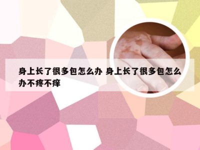 身上长了很多包怎么办 身上长了很多包怎么办不疼不痒