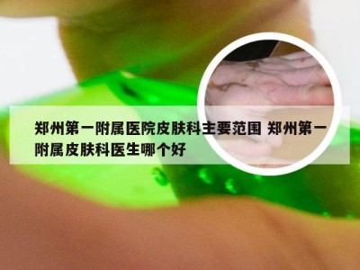 郑州第一附属医院皮肤科主要范围 郑州第一附属皮肤科医生哪个好