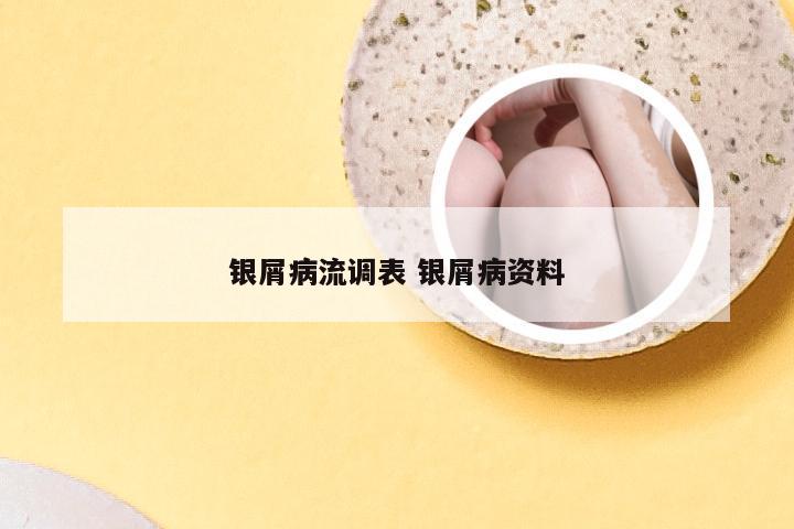 银屑病流调表 银屑病资料